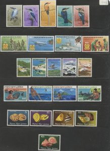 PAPUA NEW GUINEA Sc#529-533, 536-553 1981 Five Diff Complete Sets OG Mint NH