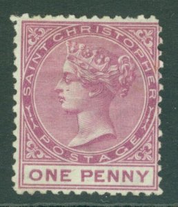 SG 2 Saint Christopher 1870. 1d Magenta perf 12½. fine mounted mint CAT £80