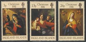 Falkland Islands #331-333 MNH Full Set of 3 Christmas 1981