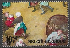 BELGIUM 1967 10fr+4fr Children's Games Semi Postal Sc B820 MNH