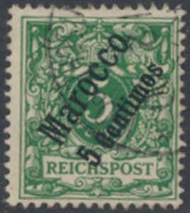 Morocco Agencies  German Post Offices  SC#  2   Used  see details & scans