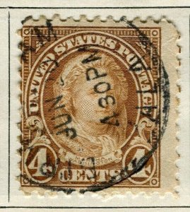 USA; 1920 early Presidentail definitive series issue fine used 4c. value