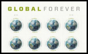 US 4740 Earth global F header plate block 8 MNH 2013