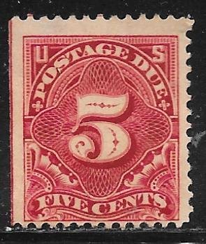 USA J48: 5c Numeral, single, unused, NG, SE