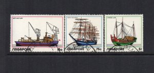 Singapore #164-66 SHIP Complete Set - USED and NICE - cv$21.75