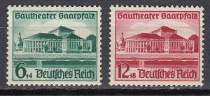 Germany - 1938 SAAR Theater Sc# B121/B122 - MH (764)