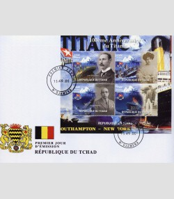 Chad 2012 The Titanic Anniversary Sheet Perforated FDC