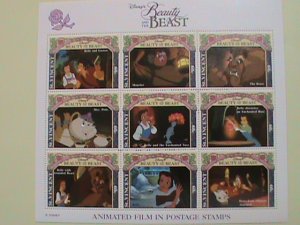 ST.VINCENT  STAMP -DISNEY CARTOON-BEAUTY AND THE BEAST MNH SHEET #2 VERY RARE