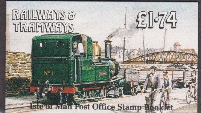 Isle of Man # 358f,  Railways & Tramways Booklet, Mint NH, 1/2 Cat.