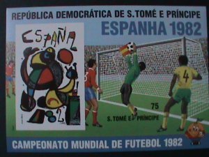 ST.THOMAS ​-WORLD CUP SOCCER ESPANA'82-IMPERF MNH  S/S LIMITED EDITION -VF