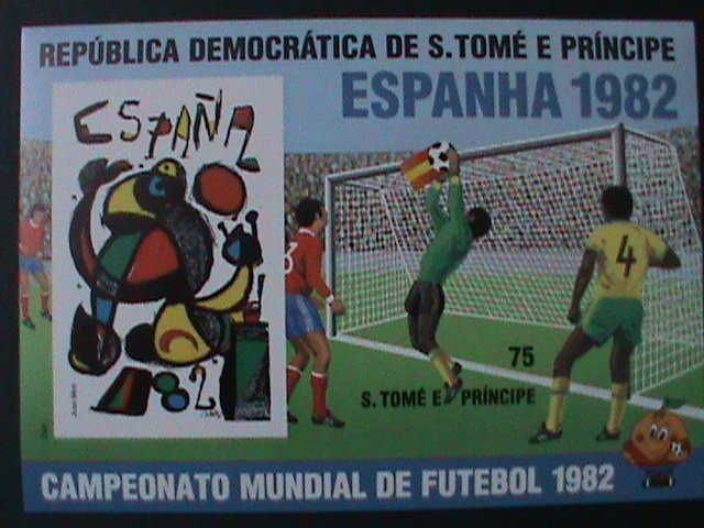ST.THOMAS ​-WORLD CUP SOCCER ESPANA'82-IMPERF MNH  S/S LIMITED EDITION -VF