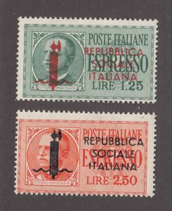 Italian Socialist Republic Scott #E1-E2 MH Note