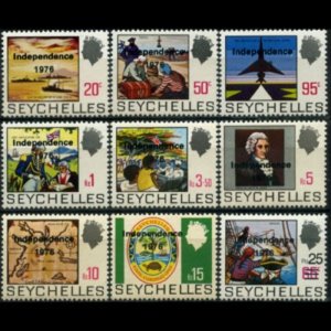 SEYCHELLES 1976 - Scott# 361-9 Indep.Opt. Set of 9 NH