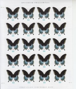 2013 USA Spicebush Swallowtail Butterfly Sheet of 20 (Scott 4736) MNH