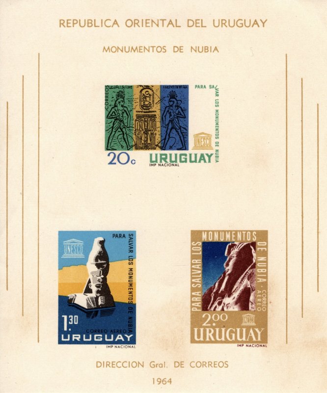 Uruguay 1964 Nubian Monuments Preservation, Minisheet [Mint]