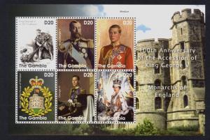 Gambia Sc# 3298 MNH King George V (M/S)