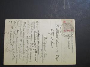 Azores 1909 Postcard / Light Creasing / Stamp Top Perfs Clipped - Z3610