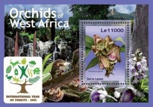 Sierra Leone 2011 - West Africa Orchids - Souvenir Stamp Sheet Scott #3099 - MNH