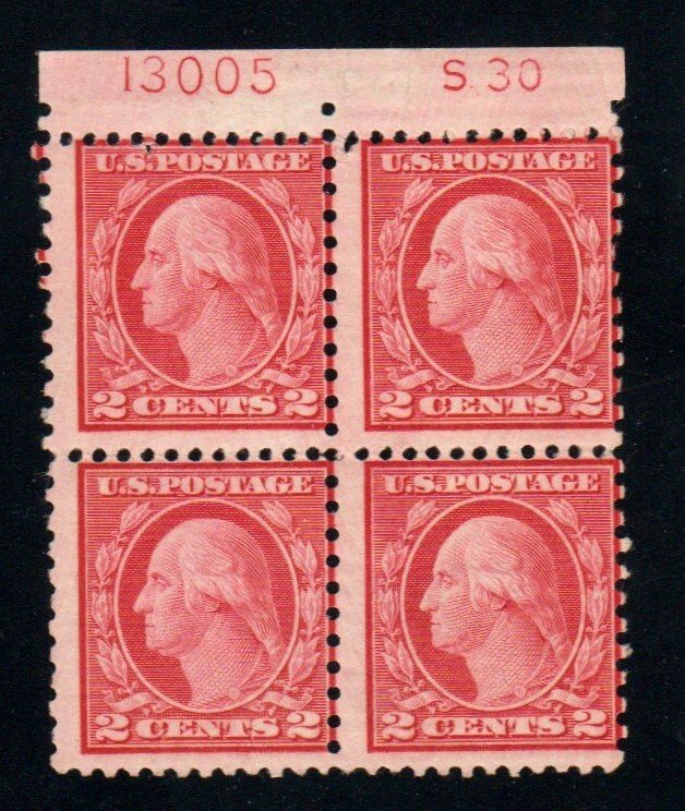 U.S. 540 Plate Block of 4 - 2-c. Mint NH Stamps - 1919 #13005 CV $175s