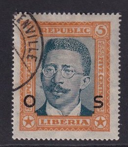 Liberia  #O144  cancelled  1923  overprint 5c  president