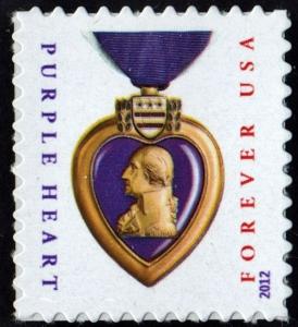 SC#4704 (45¢) Purple Heart Single (2012) SA