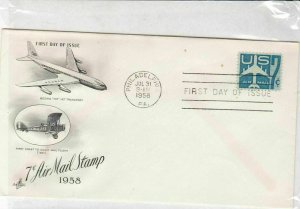 united states 1958 first day of issue stamps cover ref 20005