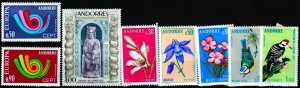 ANDORRA FRENCH 1973 Complete collection of the year, MH