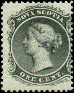 Canada, Nova Scotia  Scott #8a SG #18 Mint Hinged White Paper 