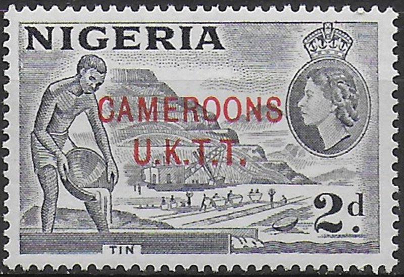 1960 Cameroons U.K.T.T. 2d. bluish grey type B MNH SG n. T4b