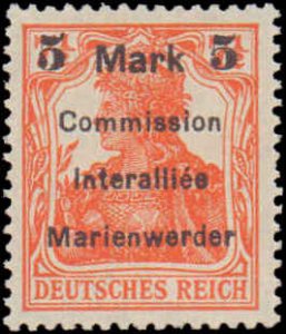 Marienwerder #32-35, Complete Set(4), 1920, Hinged