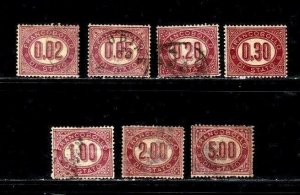 Italy stamps #o1 - o7, mint & used,   CV $317.70
