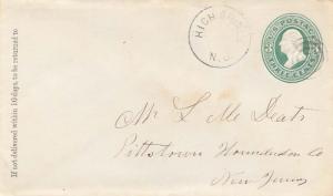 United States Jersey High Bridge c1875 target  1855-1895  Postal Stationery E...