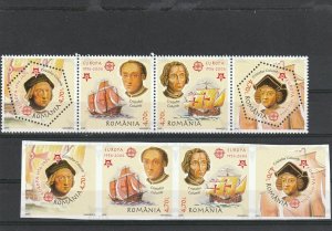 ROMANIA 2005 STAMPS COLUMBUS COLUMB EUROPE CEPT MNH SHIPS SEA AMERICA