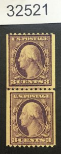 US STAMPS #489 LINE PAIR MINT OG NH  LOT #32521