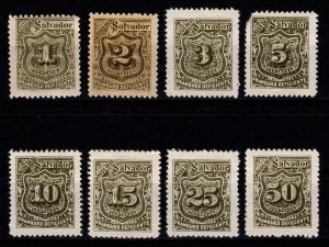 El Salvador 1895 Postage Due, Set [Unused]