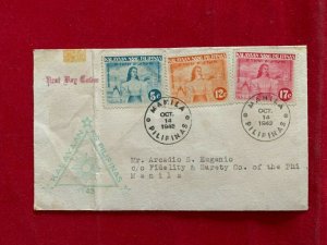 PHILIPPINE ISL WW-II OCCUPATION ISSUES FDC OCT 14, 1943