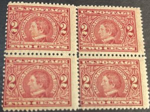 U.S.# 370-MINT NEVER/HINGED*--BLOCK OF 4--CARMINE--1909(LOTP2)