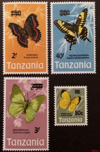 Tanzania 1975** Mi.50-53. Butterflies [20;52]