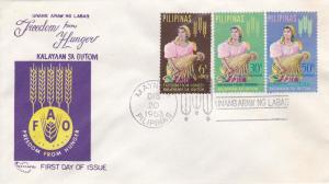 Philippines # 902, C88-89, Freedom From Hunger, First Day