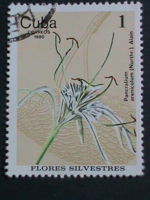 ​CUBA- 6 OLD FLOWERS AND PLANTS USED-CUBA STAMP-VERY FINE PLEASE WATCH