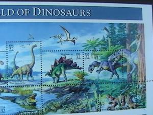 U.S.# 3136-MNH-SHEET OF 15---THE WORLD OF DINOSAURS---1997