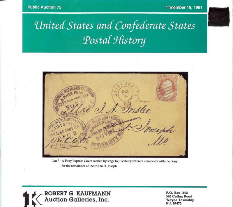 Kaufmann: Sale # 75  -  United States and Confederate Sta...