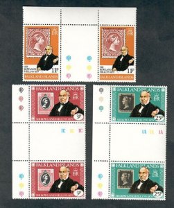 Falkland Islands #291 - 293 set of MNH Gutter Pairs