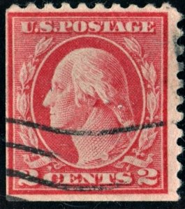 SC#425 2¢ George Washington Single (1914) Used