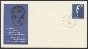 1980 #859 John Diefenbaker FDC Diefenbaker Canada Centre Cachet Saskatoon