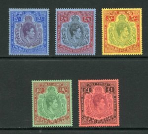 Nyasaland SG139/43 KGVI High Values (some with brown gum) M/M