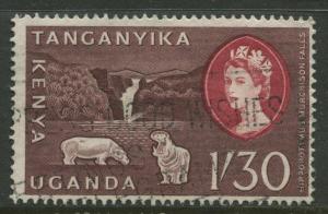 Kenya & Uganda - Scott 130 - QEII Definitive -1960 - Used - Single $1.30 Stamp