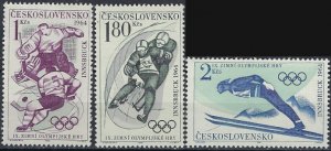 Czechoslovakia 1220-22 MNH 1964 Olympics (ak2543)