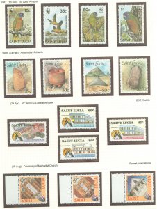 St. Lucia #902/920 Mint (NH) Single (Complete Set) (Wildlife)