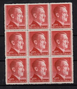 Germany 3M Hitler Deutsches Reich MNH block 1942 WS36730